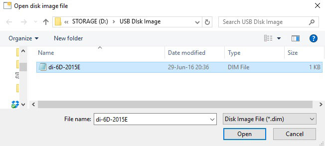 Open file dialog